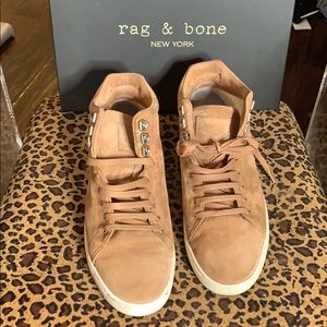 Rag and Bone blush suede sneakers